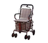Walker,Carbon Steel Rolling Hand Car,Shopping Cart Folding Can Take The Elderly Trolley Walker to Pick Up A Vegetable Truck with A Seat kxtmm