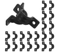 Walker Clamp Buckle 22mm Plastic Black 30Pcs for Commode Chair