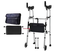 Walker Compact Folding Walker, with Wheels for The Seniors Narrow Lightweight Adjustable Height and Detachable Legs for The Disabled kxtmm