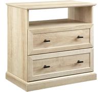 Walker Edison Traditional Classic 2-Drawer Nightstand Bedroom End Side Living Room Storage Small Table, White Oak
