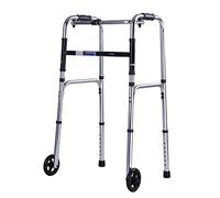 Walker, Elderly Walker Aluminum Alloy Lightweight Fold with Wheel Four-Legged Cane Trolley,Mobility Aid for Handicap kxtmm