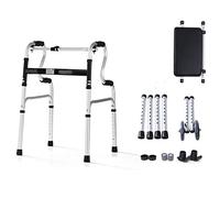 Walker,Electric Wheelchair Aluminum Rollator Walker with Seat, Folding Mobility Rolling Walker has 6 inch Wheels, Silver kxtmm