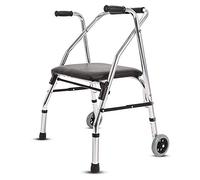 Walker,Electric Wheelchair Freedom & Mobility & Lightweight Folding Aluminum Rollator Walker with 6-inch Wheels, Adjustable Seat, Silver kxtmm