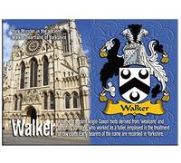 Walker English Ancestry Family Name Souvenir Metallic Picture Fridge Magnet