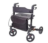 Walker, Folding Rollator Walker for Adult, Senior, Elderly, Handicap Mobility Aid, 4 Wheel Aluminum Transport Chair Outdoor Thoughtful
