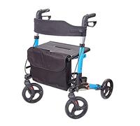Walker, Folding Rollator Walker for Adult, Senior, Elderly, Handicap Mobility Aid, 4 Wheel Aluminum Transport Chair Outdoor Thoughtful