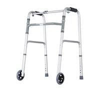 Walker, Folding Walker with Rollator Wheels Mobility Aid Walkers Adjustable Height Walking Aids Lightweight Walking Frame for Seniors kxtmm