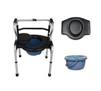 Walker,Folding Walking Frame Lightweight 8 Speed Height Adjustable Walker Aluminium Rollator Mobile Toilet Commode Chair Seat Bath Chair It's