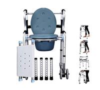 Walker,Folding Walking Frame Lightweight Walker 4 Wheels Aluminium Rollator Mobile Toilet Commode Chair Seat Bath Chair Mobility Aids kxtmm
