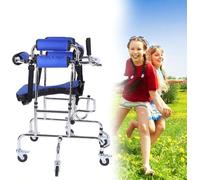 Walker for Children with Cerebral Palsy, 6 Wheel Medical Folding Rehabilitation Trainer Standing Walker,Height Adjustable Walking Standing Frame for Children with a Height of 90-130CM