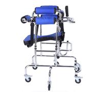 Walker for Children with Cerebral Palsy - Folding Lightweight Adjustable Frame, 6-Wheel Design, Anti-Tilt, with Belt and Seat for Rehabilitation and Mobility Aid