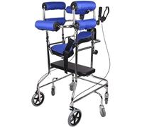 Walker for Elderly Medical rt Walking e Height Width Adjustment Stroke Hemiplegia Patient Training Rehabilitation Standing e W/Sitting Plate for Seniors Adults Mobilit(Blue) (Blue)