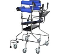 Walker for Hemiplegia Rehabilitation - Adjustable Walking Frame with Seat, Storage Basket & Brake Function, Portable Mobility Aid for Seniors & Elderly,
