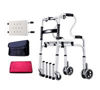 Walker for Seniors Portable Lightweight Folding Seniors Walker Adjustable Height Safely Mobile Assisted Walkers for House Outdoor with Seat and Wheels,C