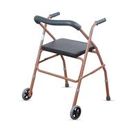 Walker for Seniors Rollator Foldable Rollator Walker Aid with Padded Seat and 2 Wheel for Elderly Adult Seniors Disabled Handrails Crutches Everything is fine Comfortable Anniversary