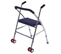 Walker for The Elderly Progressive Mobility Aid with Seat Belt Wheels for Ramps and Steps Up and Down Stairs Folding and Adjustable Rehabilitation Aids Suitable for Adults Or The Elderly Double