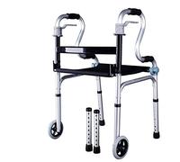 Walker,Four Wheeled Rollator Walker with Seat Lightweight Foldable Aluminium Frame, Suitable Home Outdoor Walking Mobility Aid kxtmm