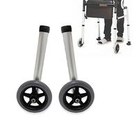 Walker Front Wheels Replacement Feet, Folding Roller Walker Accessories Parts for Elderly Disabled, 5" Wheel (5" Wheel)