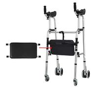 Walker, Heavy Duty Disabled Folding Walker with Shoulder Support & 400lbs Capacity, Indoor Outdoor Medical Rollator for Seniors & Elderly kxtmm