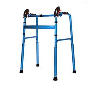 Walker, Heavy Duty Folding Walker, Bariatric Walking Frame for Seniors Wide, Adult Walkers for Stairs Indoor Outdoor Height Adjustable Lightweight Folding (Short, Standard, Tall People) Little kxtmm