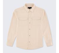 Walker & Hunt Men's Mason Overshirt in Cream | Size: Medium Walker & Hunt Cream M