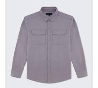 Walker & Hunt Men's Mason Overshirt in Grey | Size: Large Walker & Hunt Grey L
