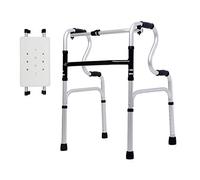 Walker, Lightweight Aluminium Wheeled Folding Walking Frame with Arm Rest Mobility Aid Lower Limb Trainer Standard Walker It's so Kind of You