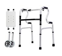 Walker, Lightweight Aluminium Wheeled Folding Walking Frame with Arm Rest Mobility Aid Lower Limb Trainer Standard Walker It's so Kind of You