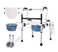 Walker, Lightweight Aluminium Wheeled Folding Walking Frame with Arm Rest Mobility Aid Lower Limb Trainer Standard Walker It's so Kind of You