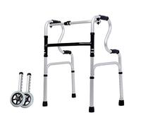 Walker, Lightweight Aluminium Wheeled Folding Walking Frame with Arm Rest Mobility Aid Lower Limb Trainer Standard Walker It's so Kind of You