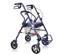 Walker,Lightweight Folding 4 Wheel Rollator Walker/Old Man Shopping Cart Wheeled Trolley, Foldable Seat Push Wheelchair kxtmm
