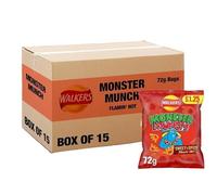 Walker Monster Munch Sweet N Spicy Flamin' Hot Snacks Crisps Case of 15x72g