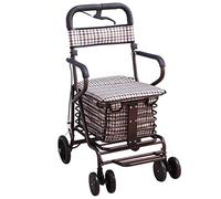 Walker, Portable Old Man Portable Folding Trolley Shopping Cart Help Walker Elderly Household Supermarket Shopping Cart kxtmm