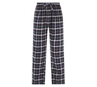 Walker Reid Mens Black Checked Pyjama Bottoms 100% Cotton PJ Lounge Pants Trousers (Small)