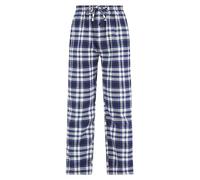 Walker Reid Mens Blue Checked Pyjama Bottoms Polycotton PJ Lounge Pants Trousers (Extra Large)