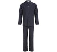 Walker Reid Mens Stripe Woven Pyjamas WR66816 Dark Navy 2XL