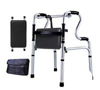 Walker, Rollator Walker Folding Lightweight 2 Wheels Front Wheeled Support Adjustable Portable Compact Elderly Walking Mobility Aid kxtmm
