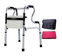 Walker,Rollator Walker Standard Walkers for Seniors,with Seat Lightweight Folding Walking Frame 8-Levels Adjustable Hight kxtmm