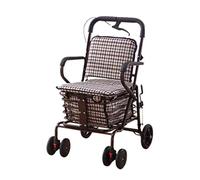 Walker,Shopping Trolley, Folding Walking Elderly Man with Seat Shopping Cart, Walkers for The Elderly, Suitable for Heights Below 158 Cm, Load 100 Kg kxtmm