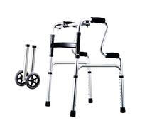 Walker, Shower Chair with Removable Pad,Foldable Bariatric Walker with 2 Wheels,Rolling Rollator Walking Frame Adjustable Height Cane Holder Times