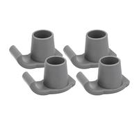 Walker Ski Glides TPR PP Tread for 1-1/8 Inch Poles, 4pcs | Portable Anti Skid Supplies, Smooth Gliding on Muddy Paths, Suitable for Quad Cane Legs and Trekking Poles