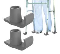 Walker Slide Ski - Rubberized , Friction-Reducing Tracks | Non Ski Bottom Thick Composite Ends Reinforced Anti Pull Shapes Lightweight Microslides Rounded Foot Caps for Reliable Elderly Indoor