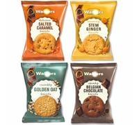 Walker-ss Shortbread Catering Assorted 48 x 25g Variety Biscuit Twin Packs, Golden Oat, Belgian Chocolate, Salted Caramel & Stem Ginger Biscuits