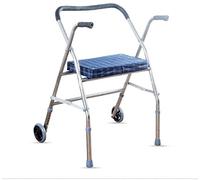 Walker,Stainless Steel with Pulley with Seat Rollator Walker for The Elderly Walking Car-Adjustable Height kxtmm