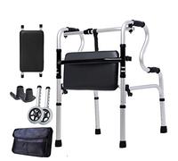 Walker, Standing Rehabilitation Adult Deluxe Medical Walker Lightweight Folding Bath with Storage Bag Multifunction Handrail Frame kxtmm