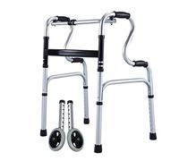 Walker, Standing Rehabilitation Walker Elderly Wheeled Walking Aid Old Man Walking Stick Four-Legged Booster Crutch kxtmm