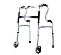 Walker, Standing Rehabilitation Walker Elderly Wheeled Walking Aid Old Man Walking Stick Four-Legged Booster Crutch It's so Kind of You