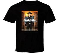 Walker Texas Ranger TV Show Logo tee Black Tshirt Men's Black Size L