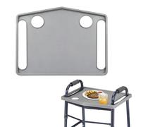 Walker Tray for Elderly Disabled, Folding Rollator Desk Lap Board Eating Aid, Easy Install, Fits for 16"-19" Handle Distance (B-Tray)
