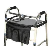 Walker Tray for Folding Walker, Fold-able Walkers Accessories for Elderly, Tray for Walkers for Seniors Detachable with Cup Holder, Trays Table Fits Most Standard Walker